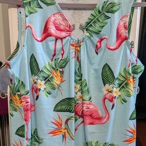 Onque Casuals Tropical Print Sleeveless Top